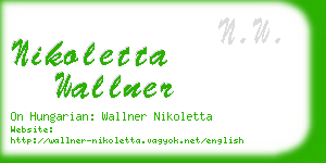 nikoletta wallner business card